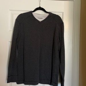 Mens sweater with faux t-shirt